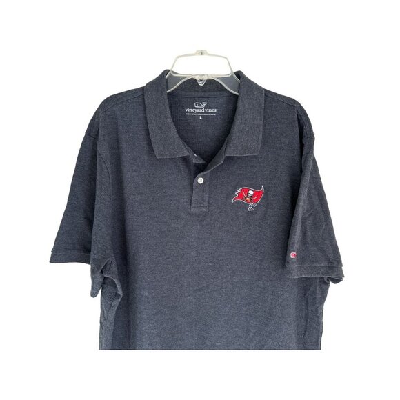 Vineyard Vines Size Large Gray Polo Pirate Embroidered Logo - Picture 2 of 6